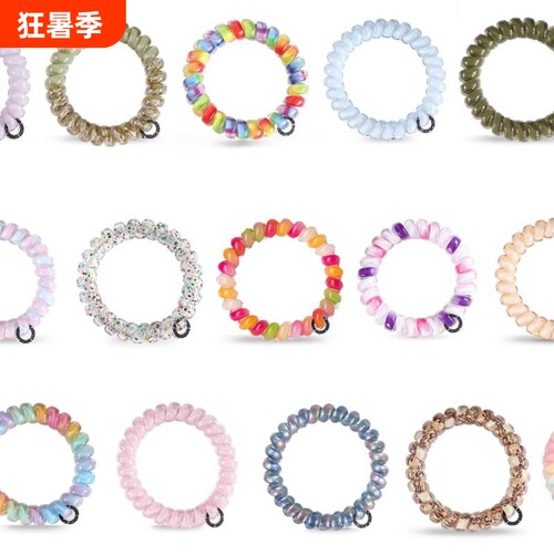 电话线发圈女高级感高弹力电话绳