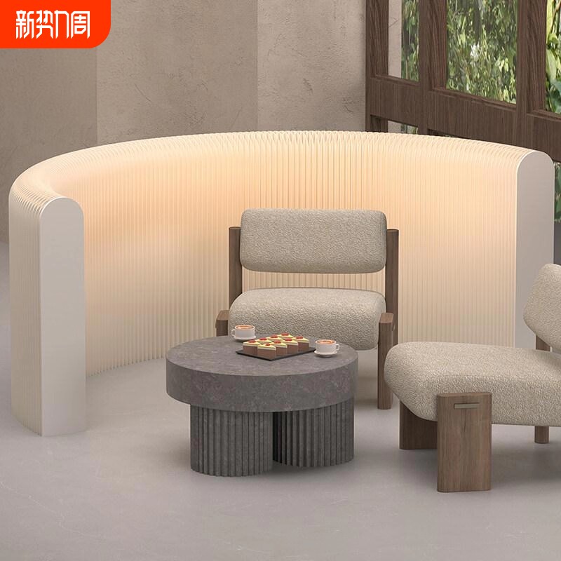 屏风隔断小户型矮屏风房间卧室分隔围栏纸墙折叠免安装假墙背景墙