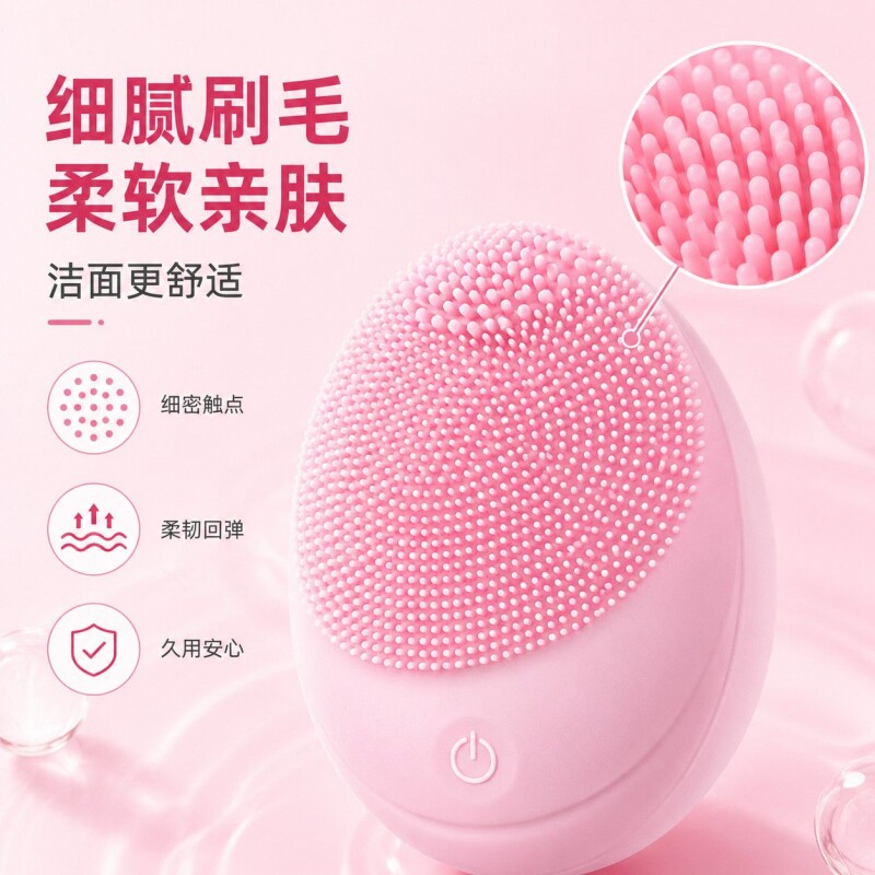 洗脸仪面部护肤仪器美容仪电动防水硅胶毛孔清洁按摩清毛孔电池款