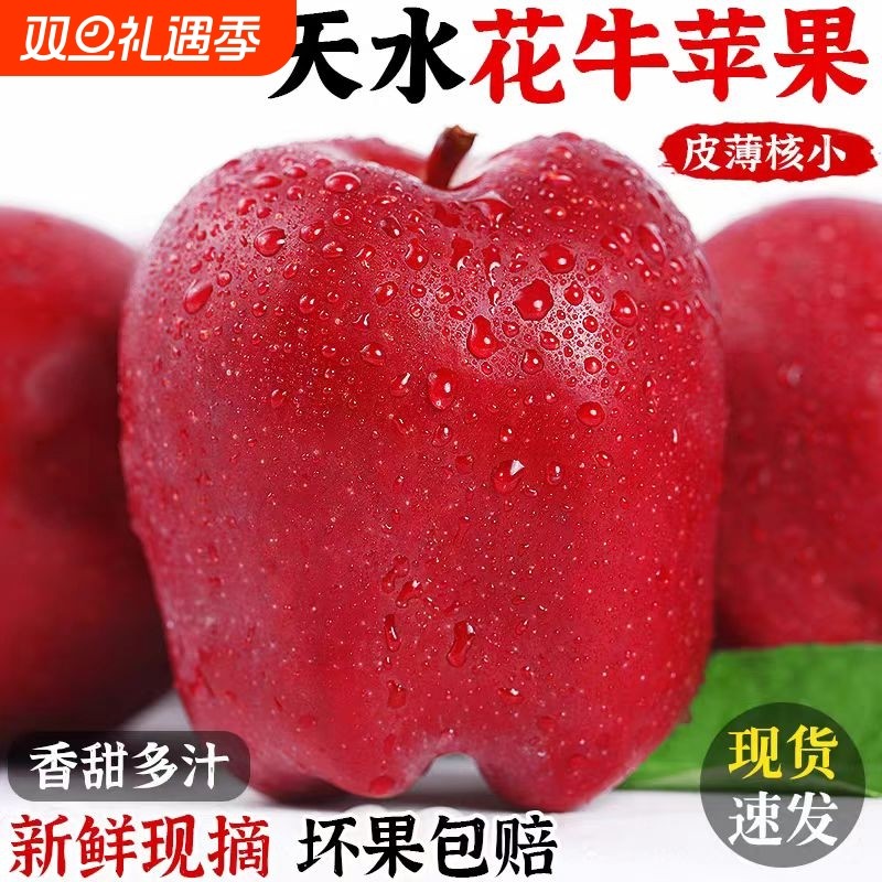 天水花牛苹果新鲜水果甘肃10斤特级当季整箱正宗蛇果特大果包邮