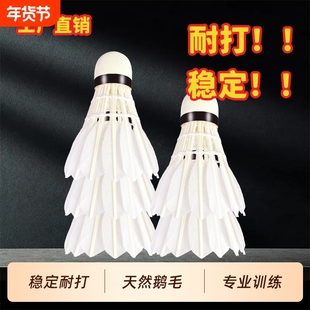 皖信羽毛球耐打口粮球室内室外训练飞行稳定耐用练习比赛鹅毛正品