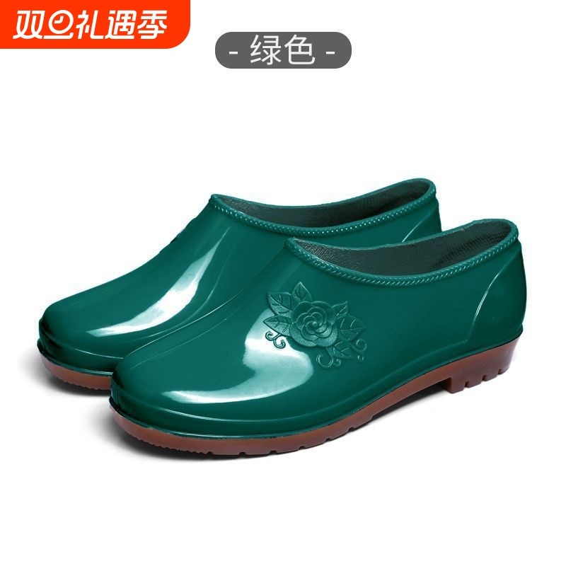 雨鞋防水鞋雨靴胶鞋套鞋元宝水靴女成人厨房洗车工作防滑短筒夏季