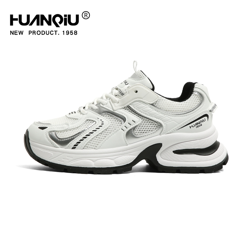 环球老爹鞋女款2025年秋季新款厚底增高休闲百搭白色运动跑步鞋子