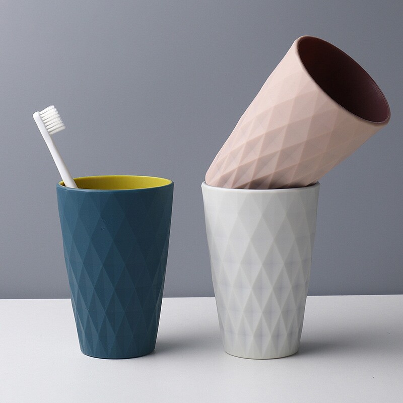 双色双层漱口杯包胶情侣儿童刷牙杯洗漱杯牙刷杯摔不乱杯子高品质