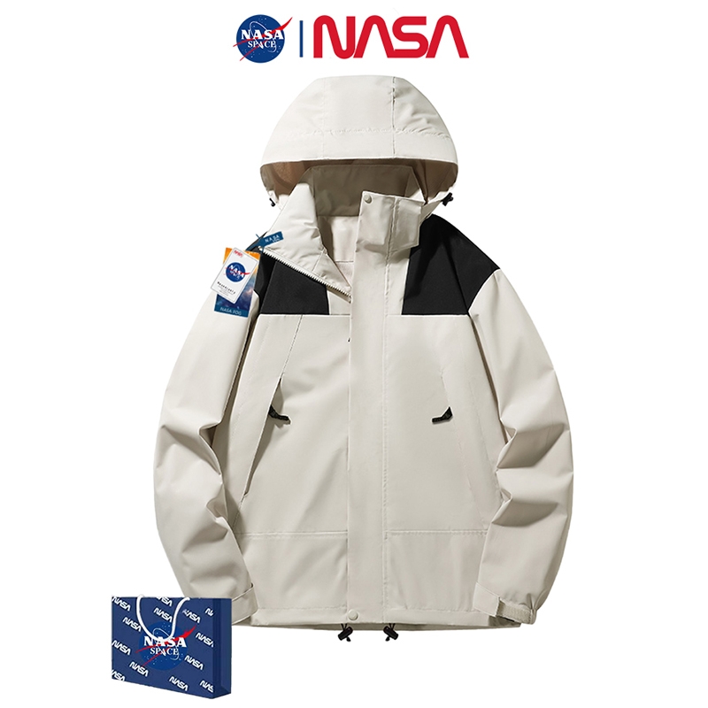 nasa冲锋衣男女春秋三合一夹克户外防风防水登山服情侣外套薄款