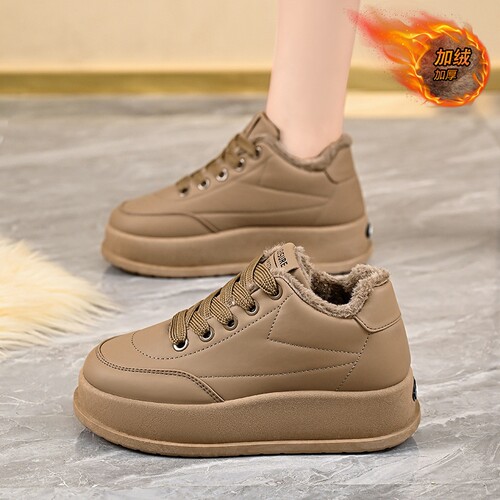 意尔康心选雪地靴女2025冬季新款女鞋短筒保暖棉鞋加绒加厚鞋女靴