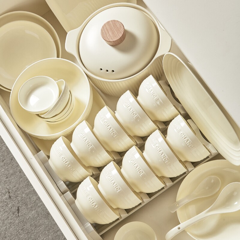 餐具碗盘2024新款釉下彩碗碟套装家用高级感乔迁之喜新居碗筷组合