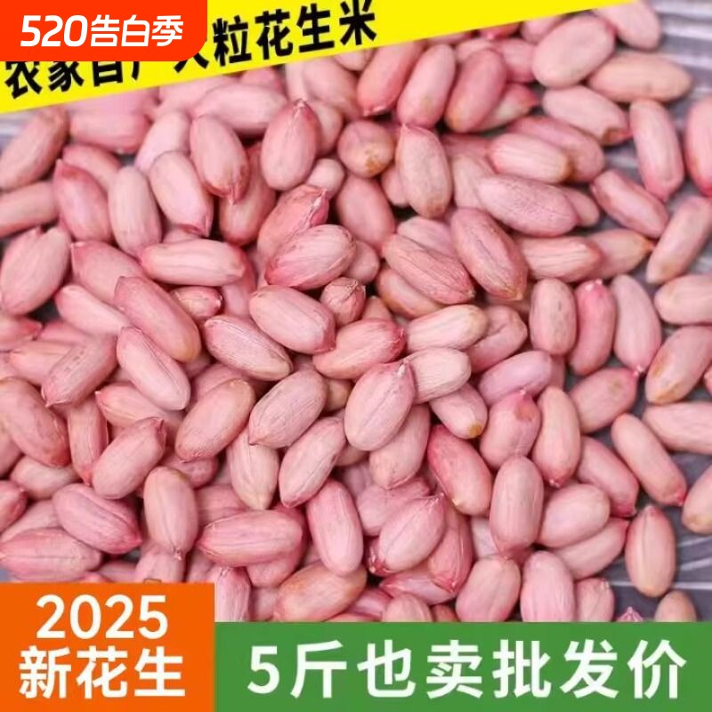 2025年山东大花生生花生农家自产大粒鲁花花生米大颗粒新花生新货