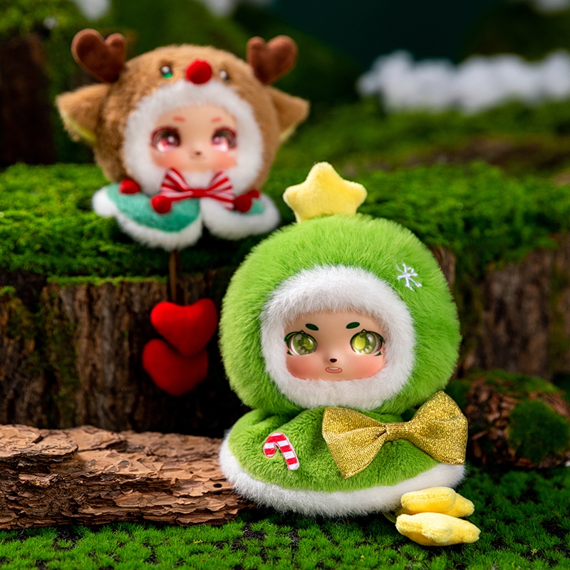 新品可爱卡通公仔钥匙扣包包挂饰钥匙链挂件创意玩偶娃娃圣诞偶遇