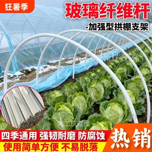 玻璃纤维小拱棚支架弓子型豆角黄瓜架杆农蔬菜地搭棚子骨架条遮阳