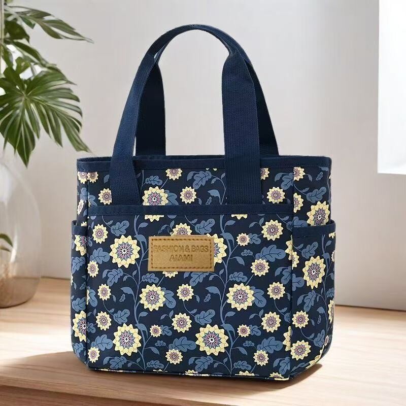 新款女包休闲手提包中年妈妈包布包上班手提袋妈咪包饭盒袋便当包