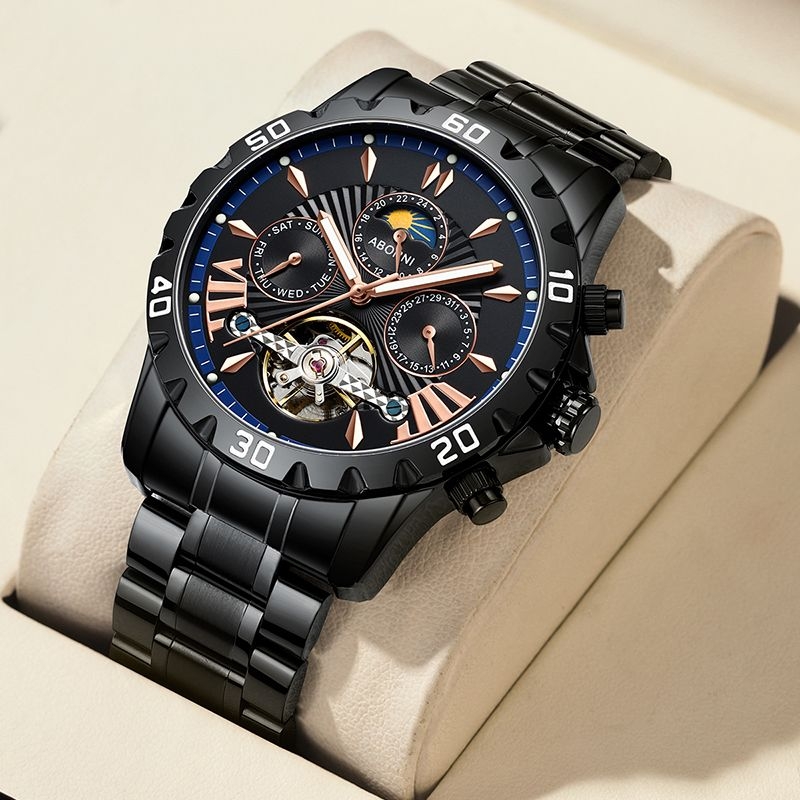 男士手表全自动机械表成熟时尚休闲防水夜光手表男款腕表