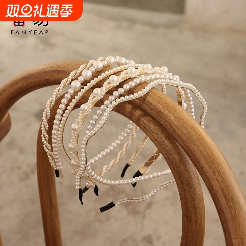 发箍/珍珠A1pf0-仙森系头箍仙气发卡发捆气质仿珍珠夏季外出百