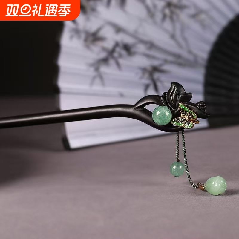 古风发簪 新中式国风步摇簪子头饰 盘发古典木簪女2025新款高颜