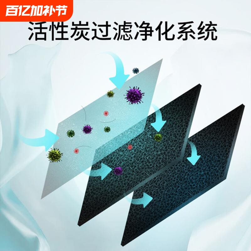 新款usb便携式空气净化器 办公桌面吸尘器车载过滤甲醛家用净化器