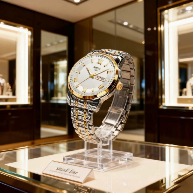 镂空男士手表男正品名牌全自动非机械表钢带男款商务防水石英腕表