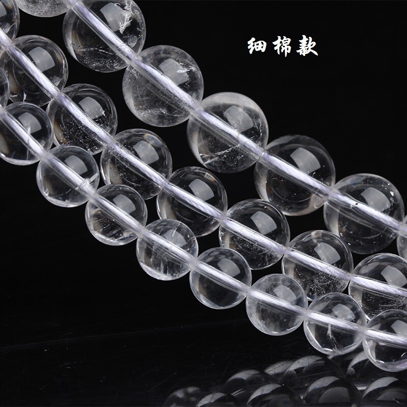 东海天然白水晶散珠10-14mm DIY手链串珠饰品材料包图片