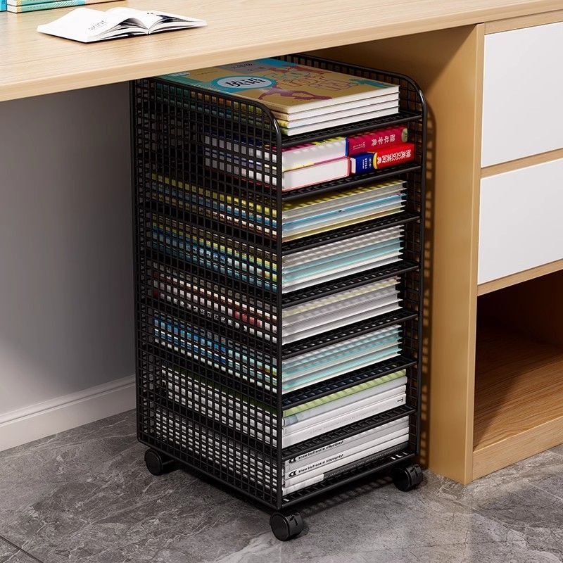 书架落地储物架简约铁艺多层货架儿童收纳书柜客厅铁艺多层置物架