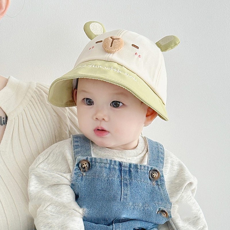 婴儿帽子春秋季夏款薄款男女童鸭舌帽宝宝防晒透气渔夫帽卡通遮阳