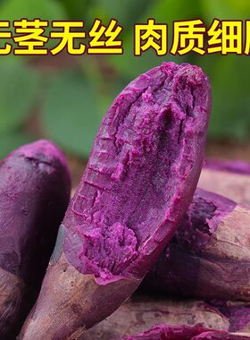 紫薯新鲜沙地紫红薯地瓜当季板栗蜜薯烟薯番薯小香薯自种紫心