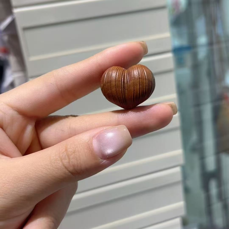 老山檀香拉丝屁桃爱心diy手工编织手绳项链文玩佛珠手串配饰品隔