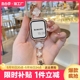 适用苹果iwatch9表带s9时尚手表s8四叶草贝母applewatch7小香风654代高级感se金属细款链条41mm女款星光智能