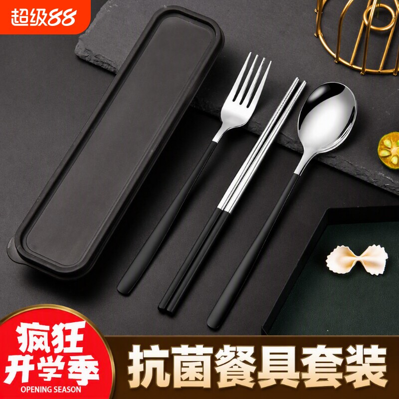 不锈钢收纳筷勺二件套|千人加购图片