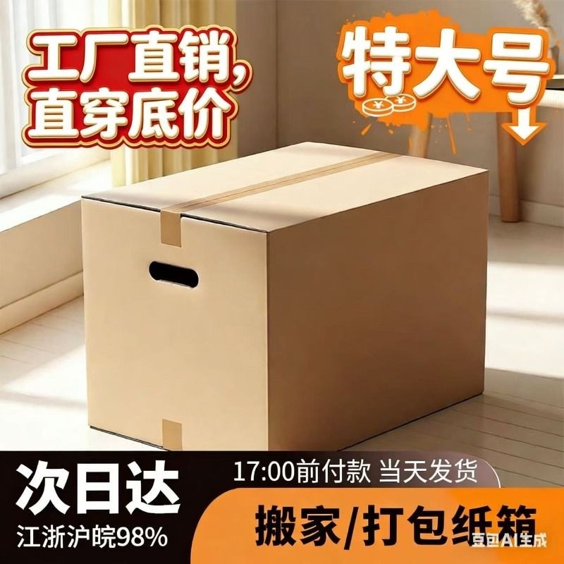 搬家打包纸箱包装箱装五层特硬加厚特大号纸箱子家用大号搬家打包