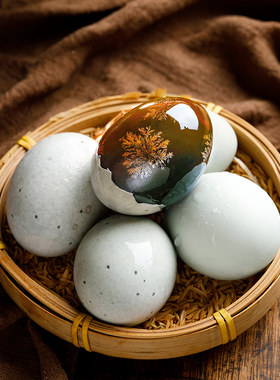 神丹松花皮蛋溏心鸭皮蛋松花凉拌菜皮蛋无铅老字号鸭蛋咸蛋传统