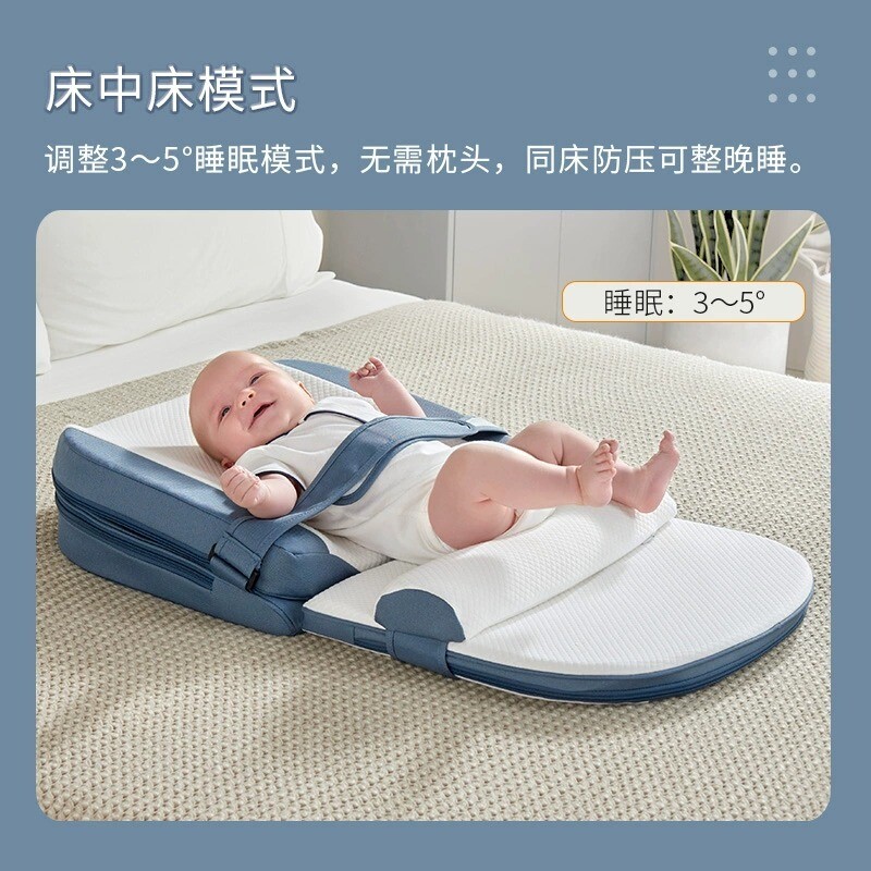 婴儿斜坡垫无极调节喂奶斜坡枕新生儿宝宝躺哺乳枕喂奶防吐奶神器