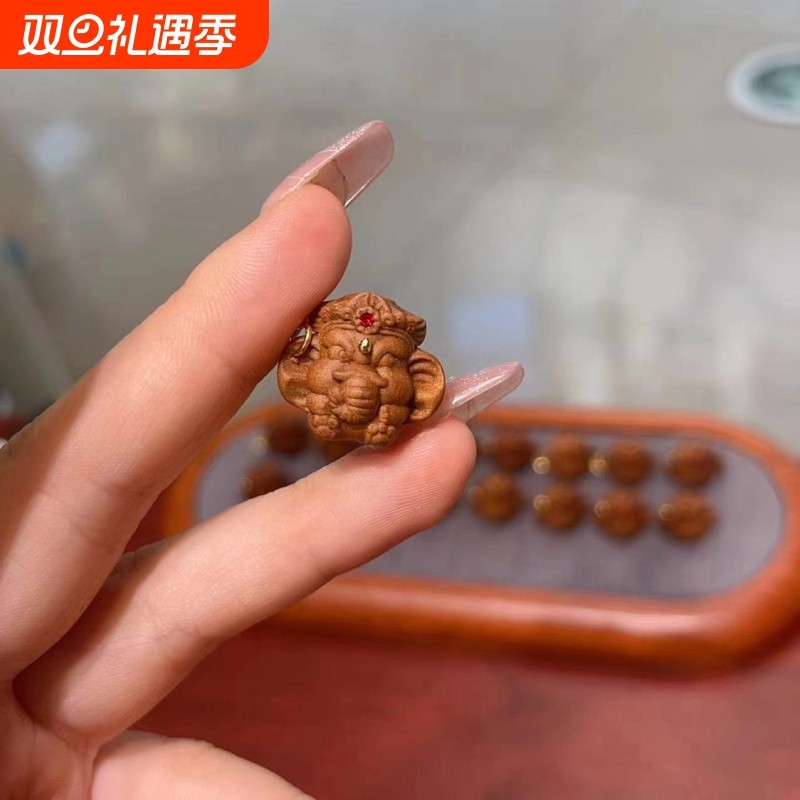 新品老山檀皇冠象神diy手链项链挂件文玩饰品配件文玩佛珠手串