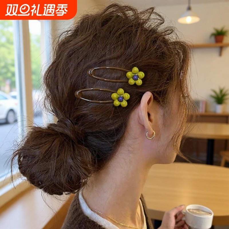 爆款头绳韩式韩系发夹侧边2025新款韩式发夹B&B侧边夹碎发刘海