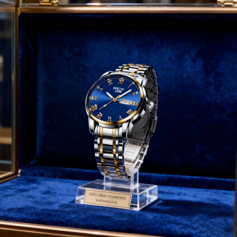 正品名牌钢带商务防水石英腕表高级感男士男款手表全自动非机械表