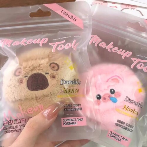 软萌小粉猪长绒粉扑柔软舒适毛绒厚实亲肤定妆大粉扑化妆专用粉扑