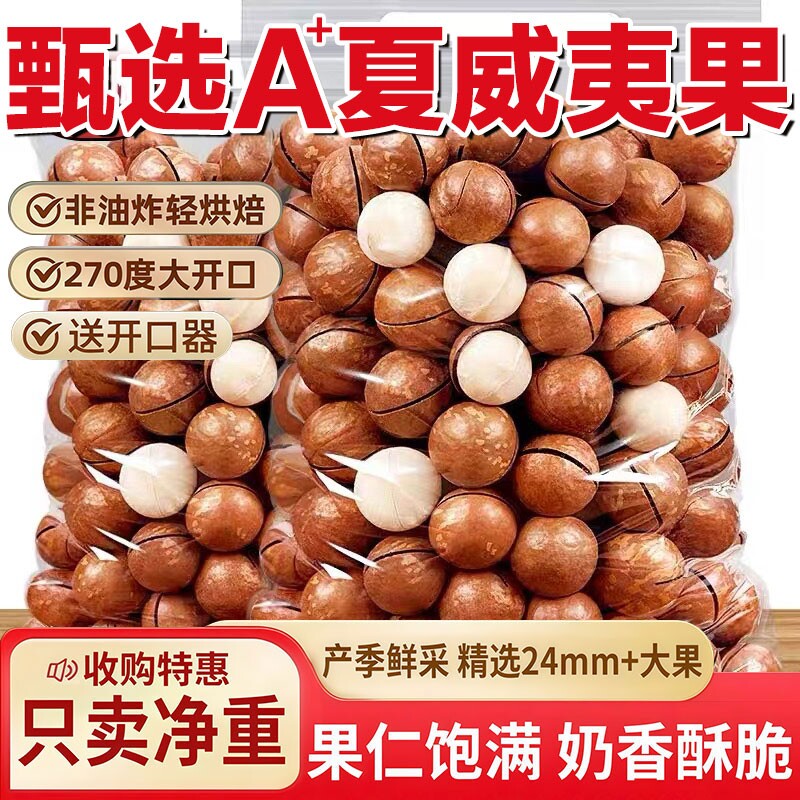 夏威夷果坚果2025年新货特大颗粒年货孕妇零食干果炒货罐装果仁