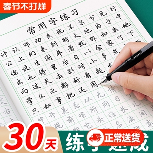 行楷字帖成人练字行书练字帖硬笔书法练字本成年速成女生字体漂亮高中生初中生入门专用临摹钢笔每日一练连笔字写字贴楷书笔画描红