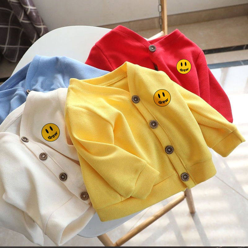 가을 옷 니트 카디건 자켓 2024 새로운 어린이 봄 가을 옷 소년  소녀 베이비 탑