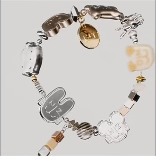 韩国女团NJZ回归主题手链时尚精致小众设计粉丝应援周边纪念礼物