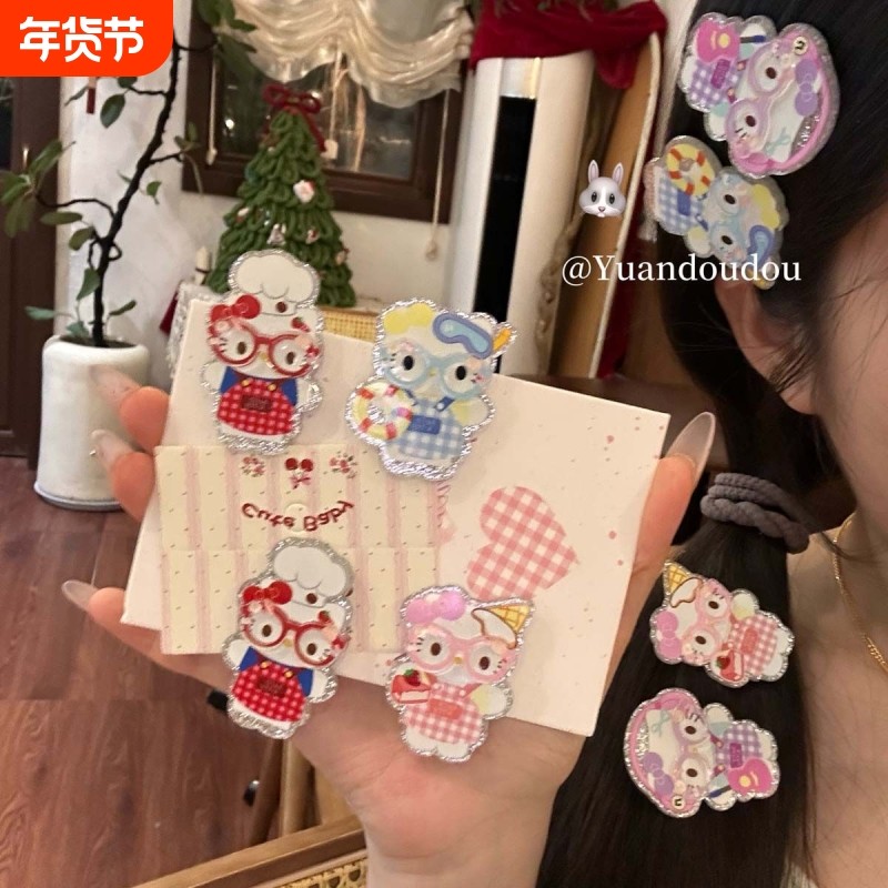 ins少女心可爱围裙kt猫发卡亚克力鸭嘴夹碎发刘海夹发饰小夹子,饰品/流行首饰/时尚饰品新,发饰,淘宝优惠券,粉丝福利购,淘宝优惠卷