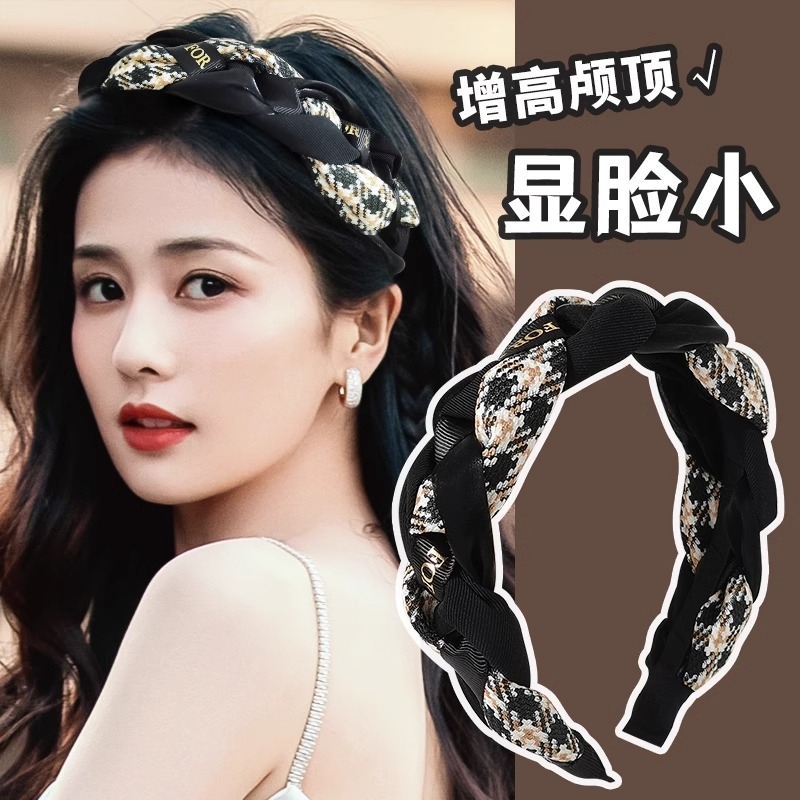 发箍女2024新款高级感时尚头箍高颅顶外出百搭压发卡洗脸发捆头饰