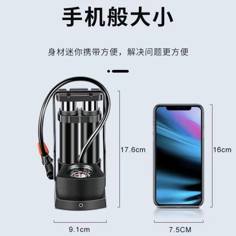 脚踩高压打气筒骑行装备通用电动车自行车摩托车便携式车载球