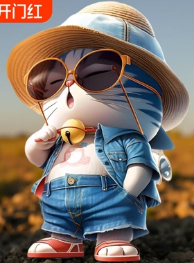 哆啦A梦3d创意休闲汽车电动贴纸室内房间墙面行李箱冰箱防水自粘