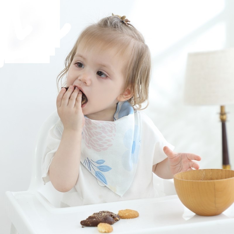 弹棉匠高颜值口水巾防吐奶婴儿纱布三角巾宝宝围嘴新生儿