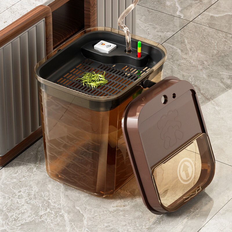 透明茶桶茶渣桶茶水桶茶叶废水桶茶台过滤茶盘排水桶茶具配件泡茶