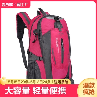 迪卡侬新款 户外登山包男女大容量双肩包欧美运动旅行旅游背包可放