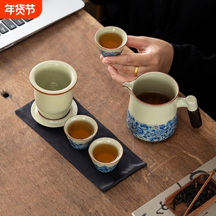 2025新款旅行茶具套装便携式户外露营泡茶喝茶装备随行快客杯精致