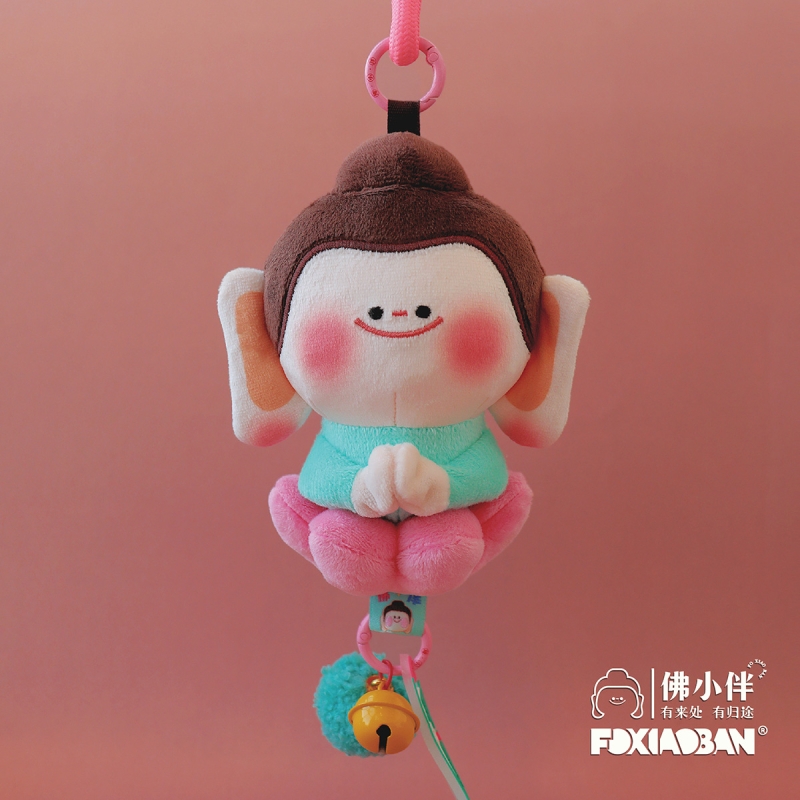 佛小伴挂件文创莲花小佛玩偶钥匙扣毛绒公仔礼物大同好物地图双11