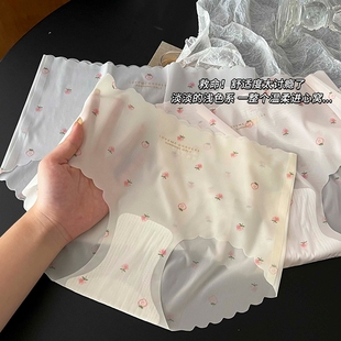 中腰冰丝内裤 头夏 女2025新款 无痕甜美女生纯棉抗菌裆少女士三角裤