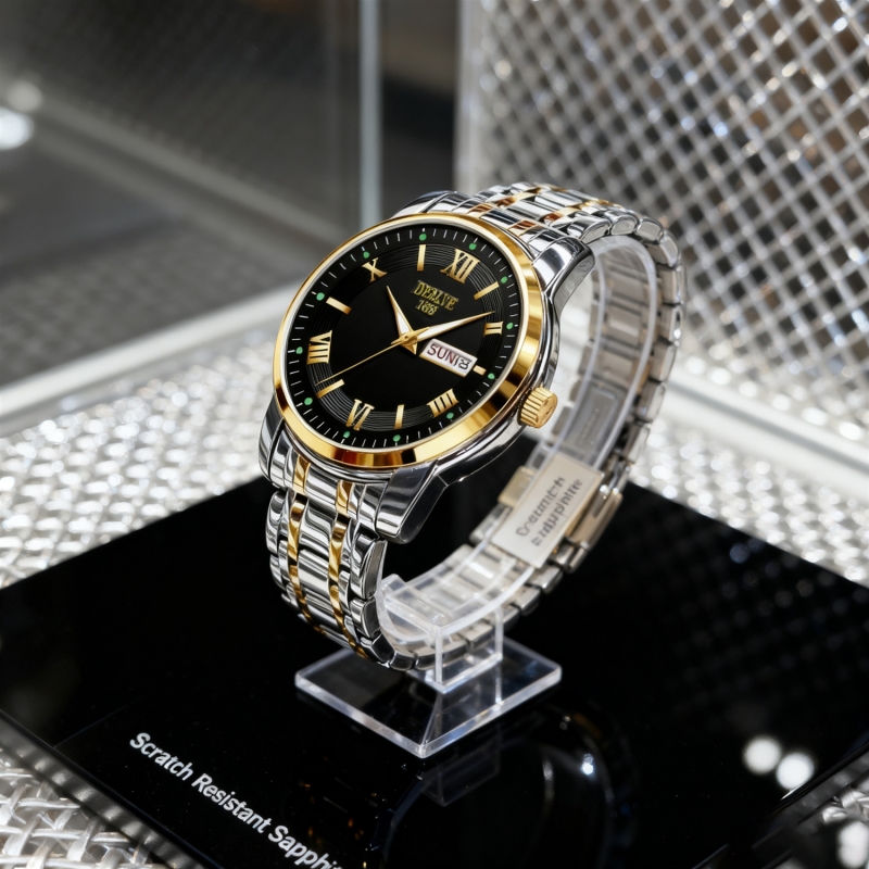 正品名牌钢带商务防水石英腕表高级感男士男款手表全自动非机械表