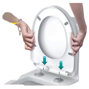 马桶盖子家用必起坐便盖配件厕所板加厚坐垫圈老式子母坐便器缓降